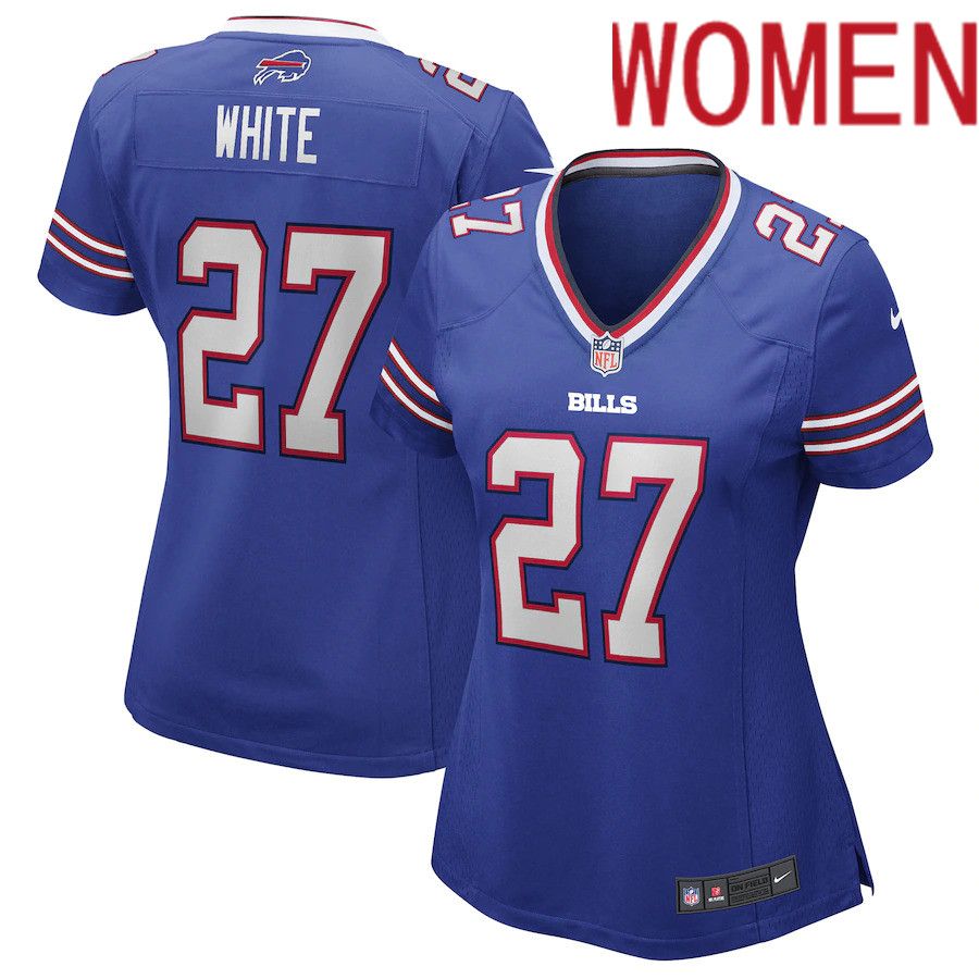 Women Buffalo Bills 27 TreDavious White Royal Nike Game NFL Jersey